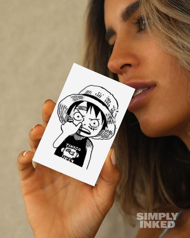 Kid Luffy Semi Permanent Tattoo