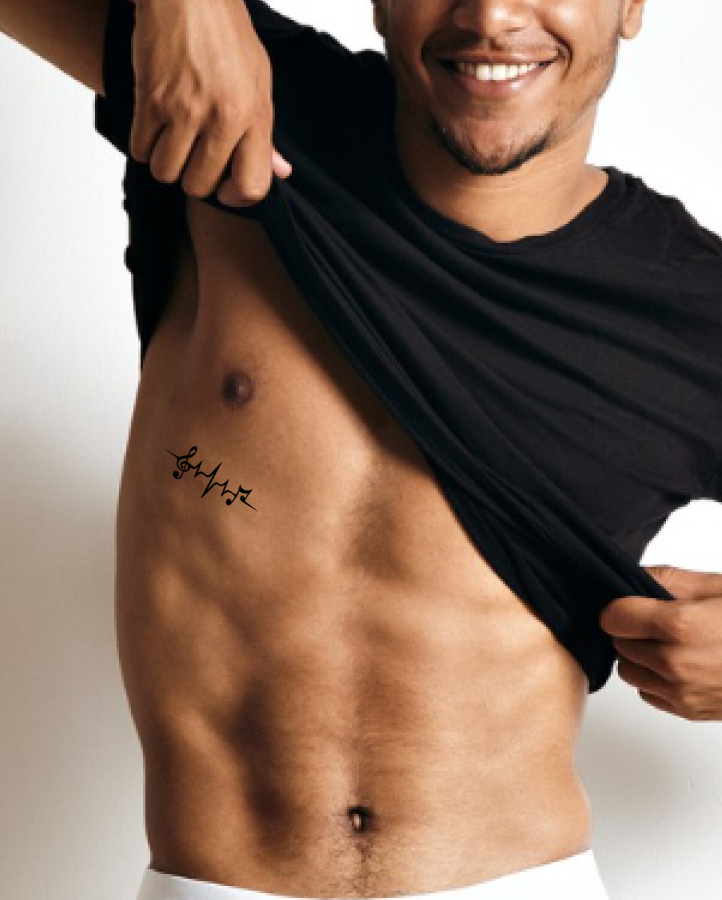 Pulse of Music Temporary Tattoo