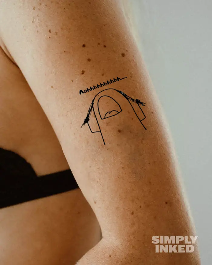 Stressed Semi Permanent Tattoo