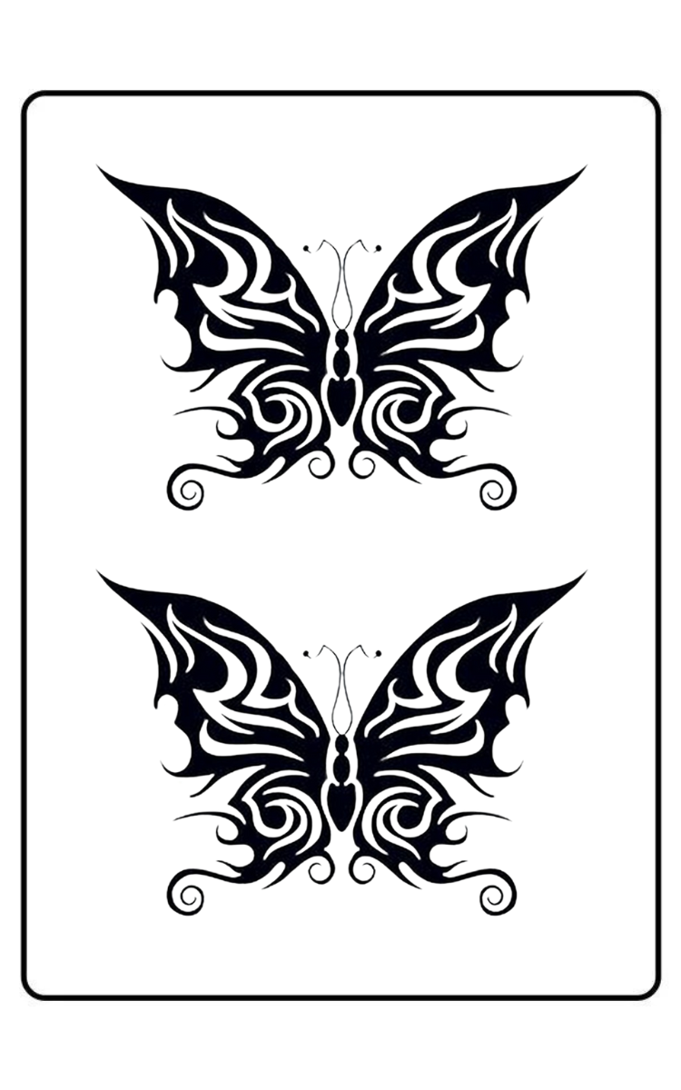 Tribal Bold Butterfly Temporary Tattoo