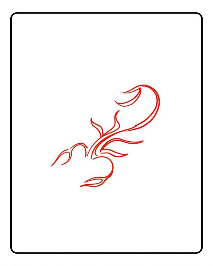 Red Scorpion Temporary Tattoo