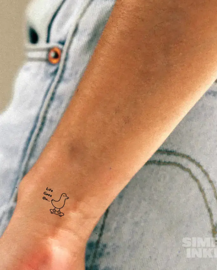 Life Goes On Semi Permanent Tattoo
