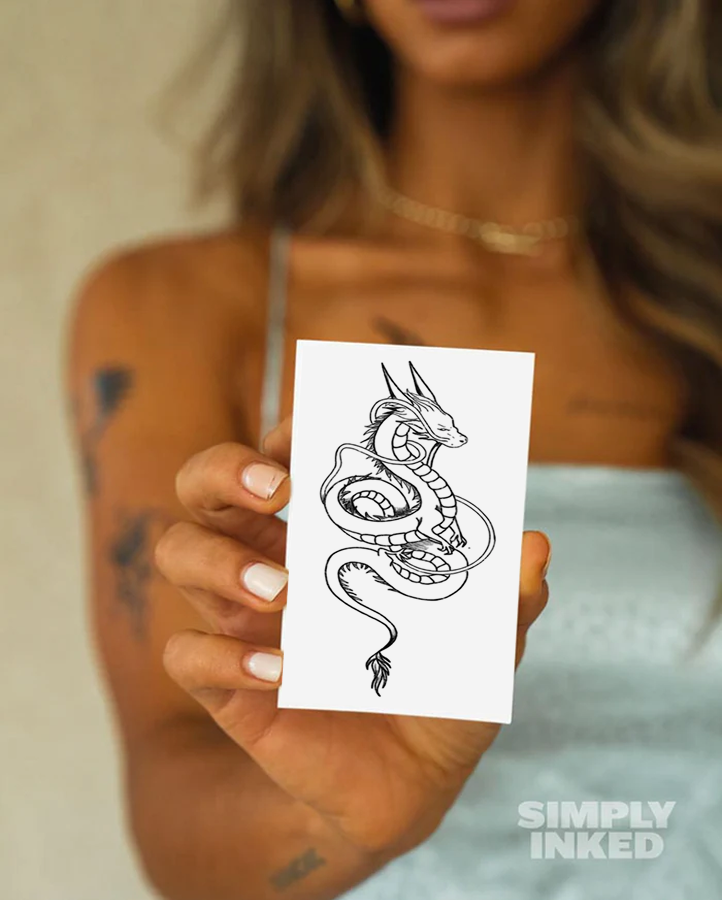 Mini Dragon Temporary Tattoo