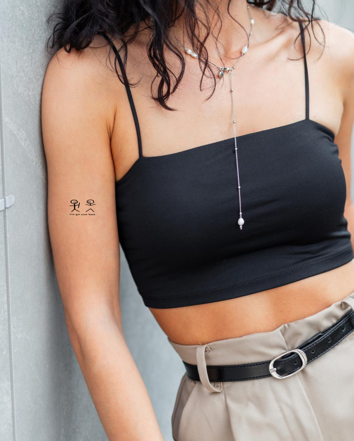 I've got your back Semi Permanent Tattoo