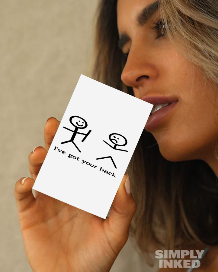 I've got your back Semi Permanent Tattoo