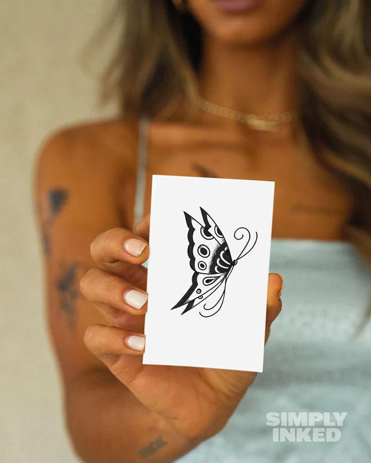 Bold Butterfly Semi Permanent Tattoo