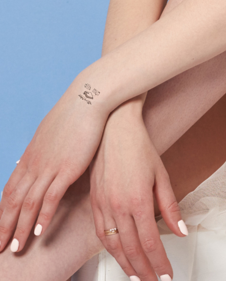 Function Keys Semi Permanent Tattoo