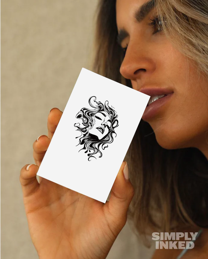 Goddess of Flow Semi Permanent Tattoo