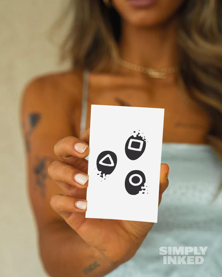 Masked Men Temporary Tattoo