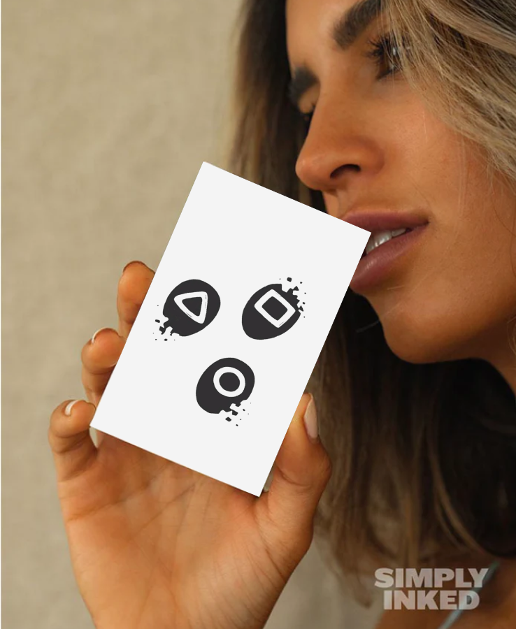 Masked Men Temporary Tattoo