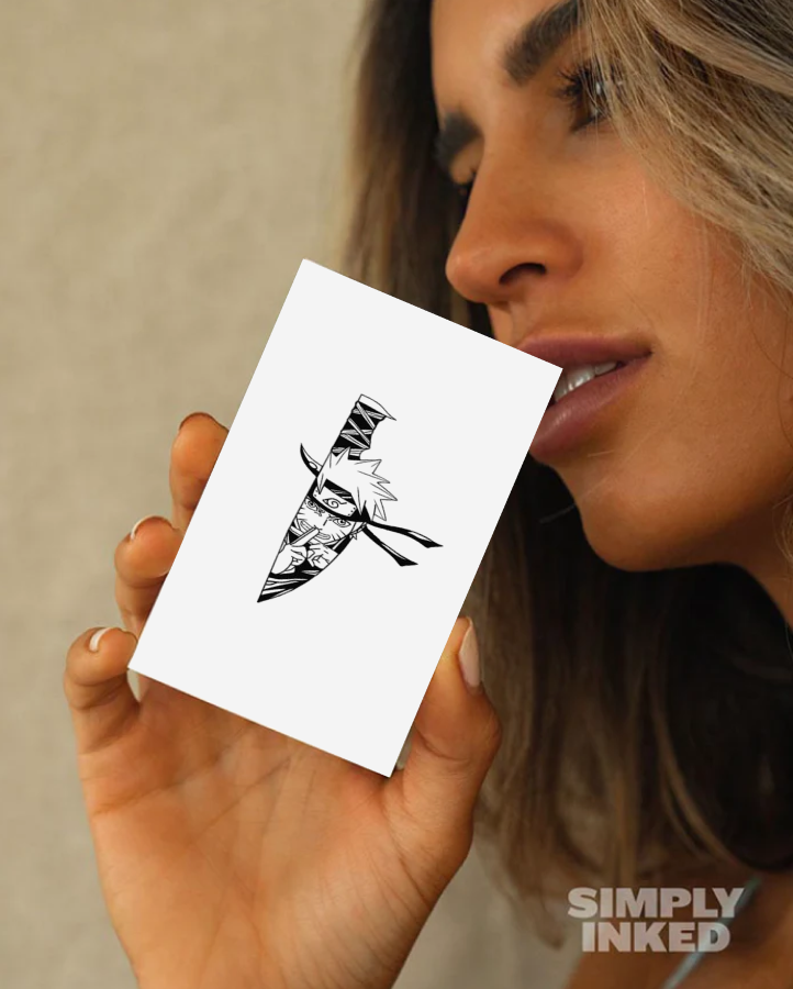 Naruto Knife Temporary Tattoo