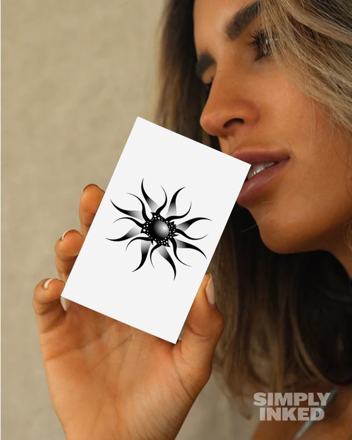 Dark Sunshine Semi Permanent Tattoo