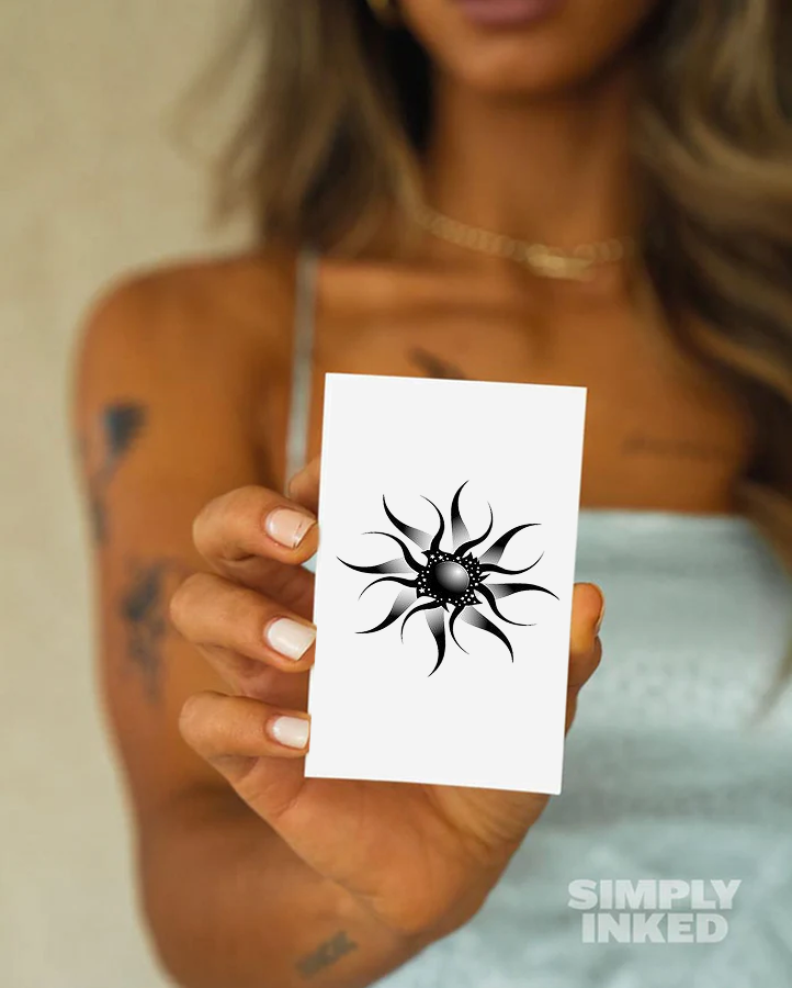 Dark Sunshine Semi Permanent Tattoo