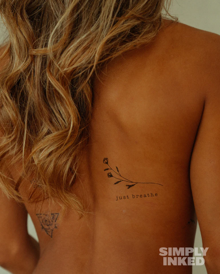 NEW Just Breathe Temporary Tattoo