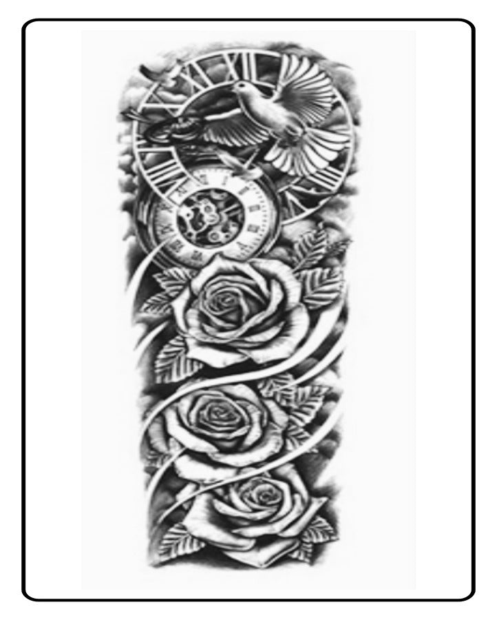 Peaceful Times Full Sleeve Semi Permanent Tattoo