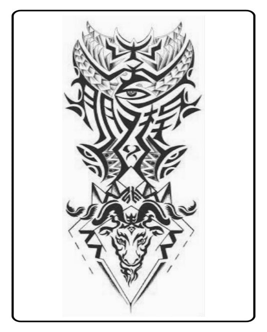 Evil Eye Full Sleeve Semi Permanent Tattoo