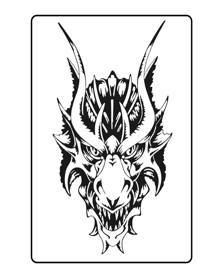Chinese Dragon Head Semi Permanent Tattoo