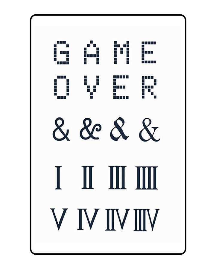 GAME OVER Bundle Semi Permanent Tattoo