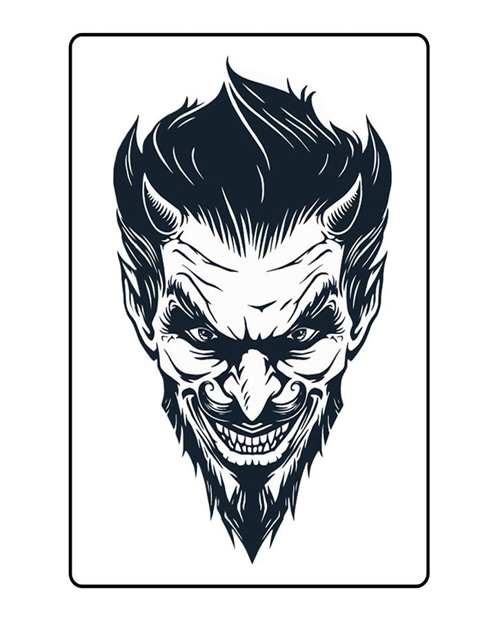 Devil's Joker Semi Permanent Tattoo