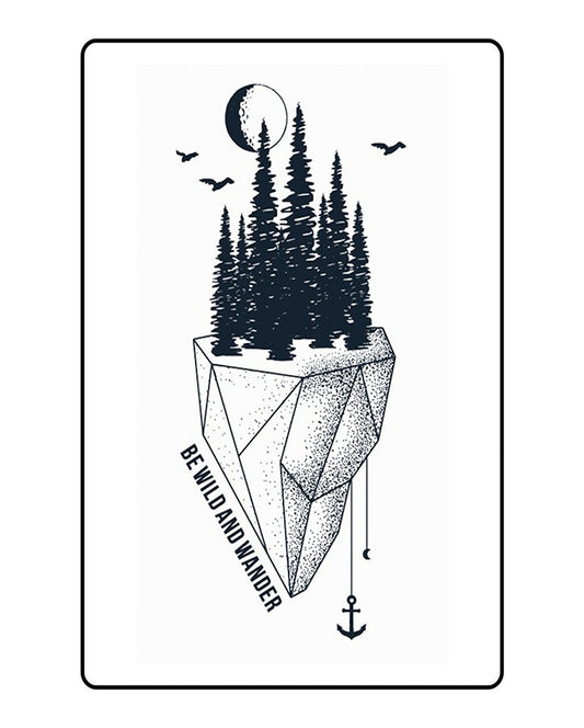 Be Wild and Wander Semi Permanent Tattoo