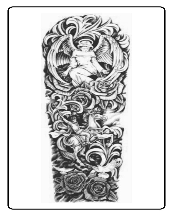 Angels World Full Sleeve Semi Permanent Tattoos