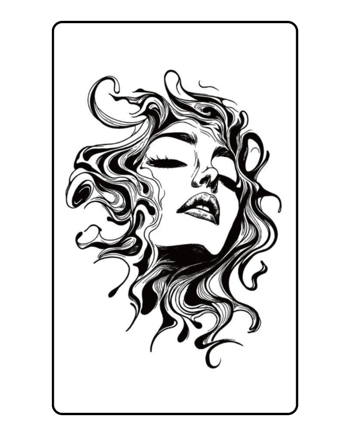 Goddess of Flow Semi Permanent Tattoo