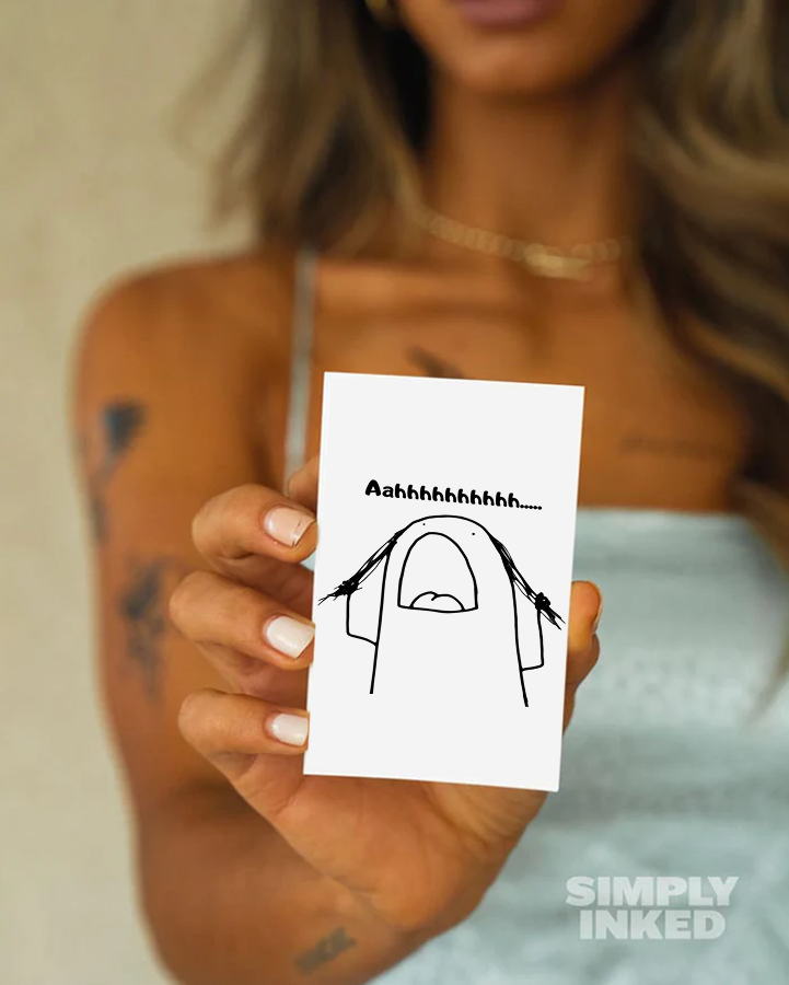 Stressed Semi Permanent Tattoo