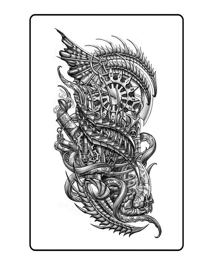 Mechanical Beast Temporary Tattoo