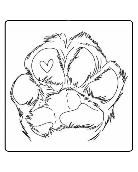 Dog Paw Print Temporary Tattoo