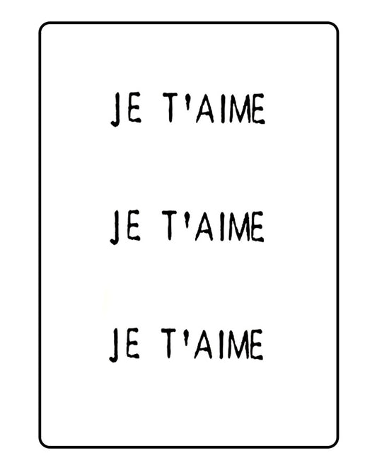 Je T'aime Temporary Tattoo