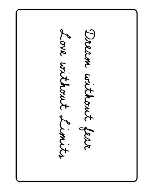 Dream without fear Temporary Tattoo