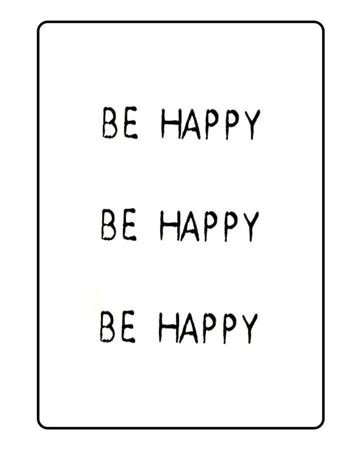 Be Happy Temporary Tattoo