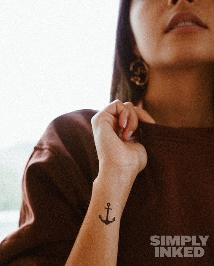 New Mini Anchor Semi Permanent Tattoo