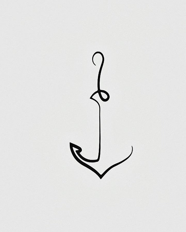 Minimal Anchor Tattoo - Semi Permanent – Simply Inked