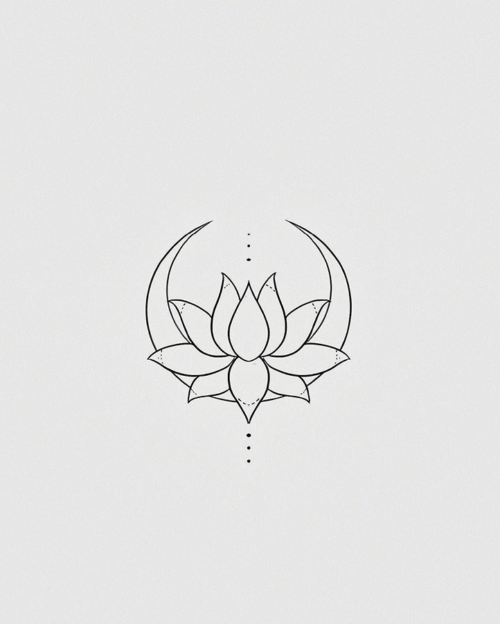 New Lotus Unalome Semi Permanent Tattoo