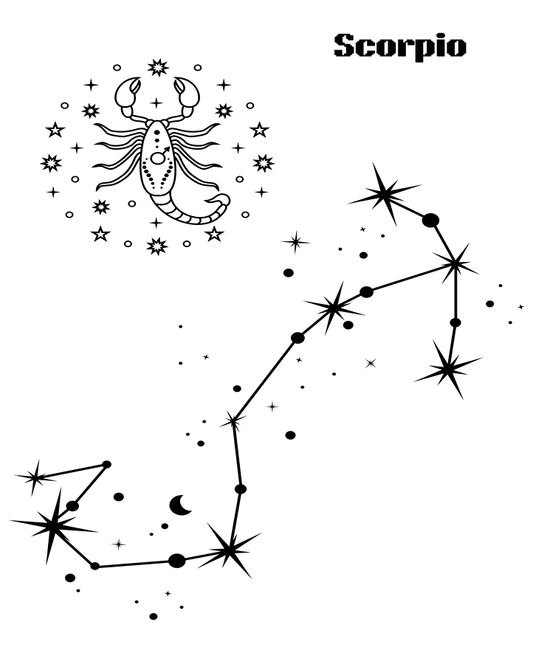 Scorpio Zodiac Sign Temporary Tattoo