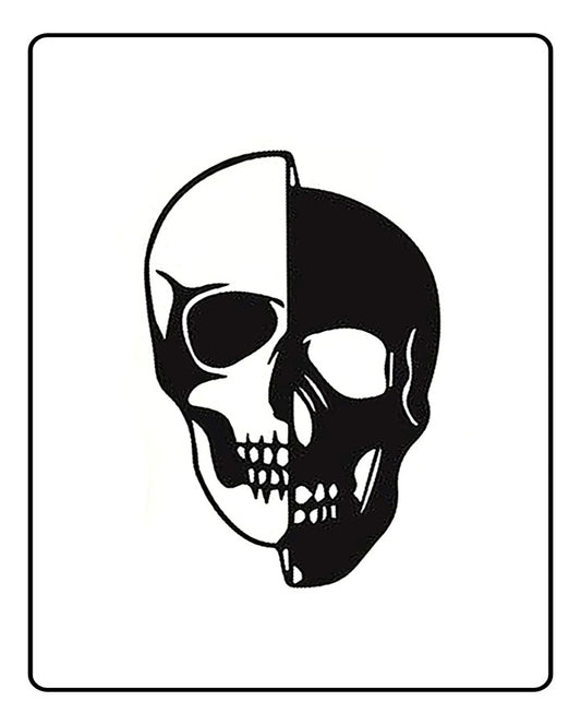 NEW Yin Yang Skull Temporary Tattoo