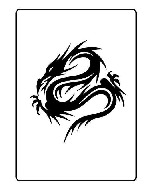 Tribal Dragon Temporary Tattoo
