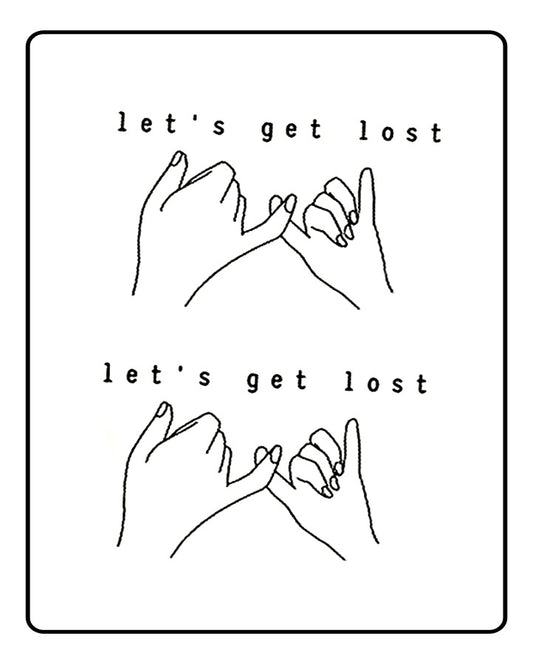 Let's get lost together Tattoo - Semi Permanent