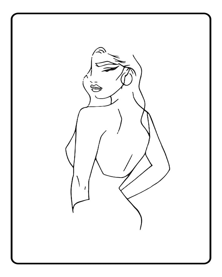 Minimal Goddess Temporary Tattoo