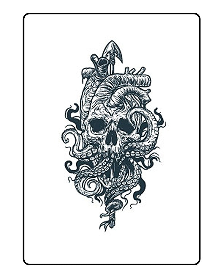 Evil Skull Temporary Tattoo