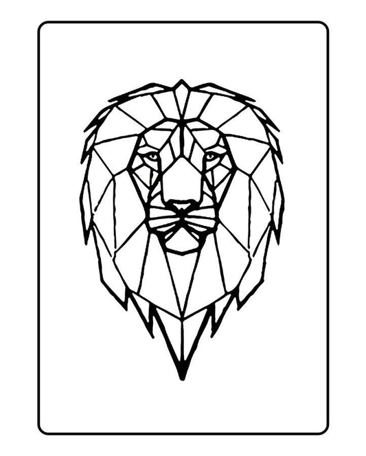 Geometric Lion Tattoo - Semi Permanent