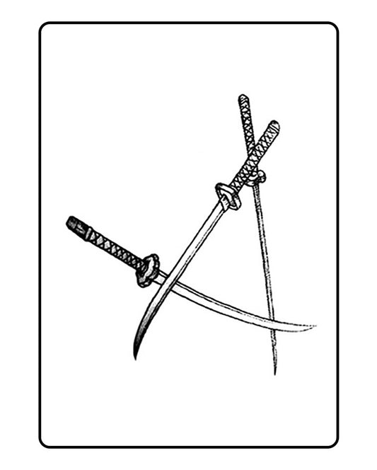 Criscross Swords Temporary Tattoo