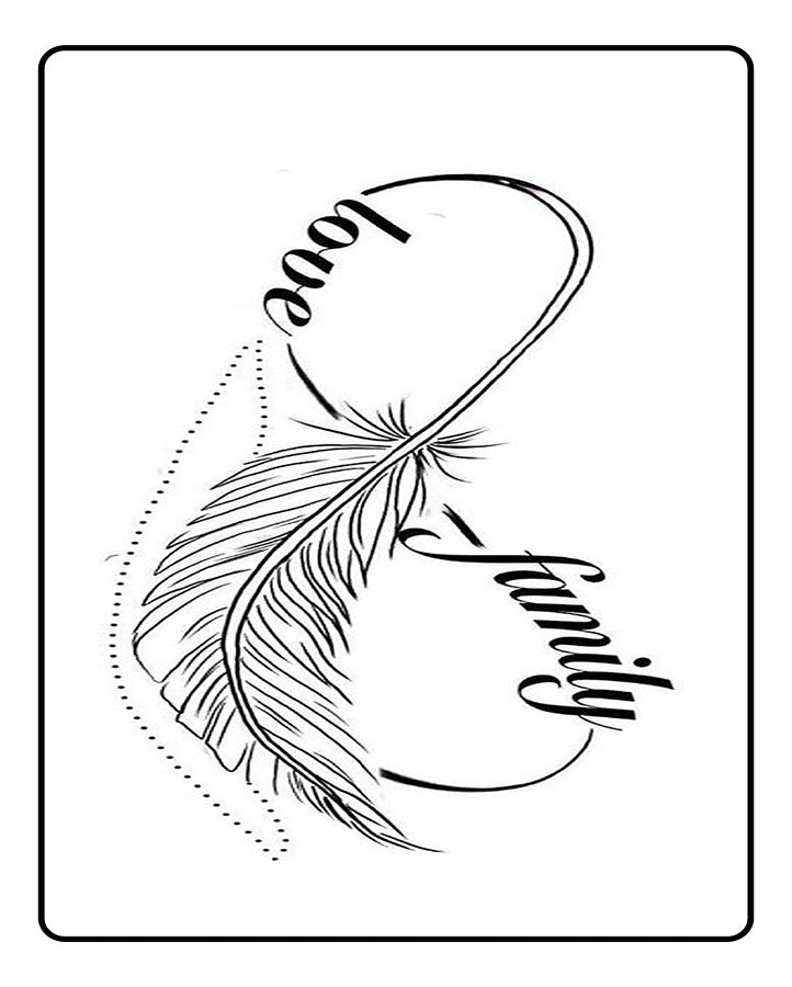 Family is Love Temporary Tattoo
