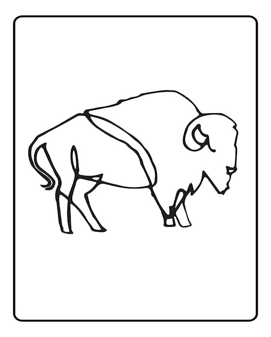 Minimal Buffalo Temporary Tattoo