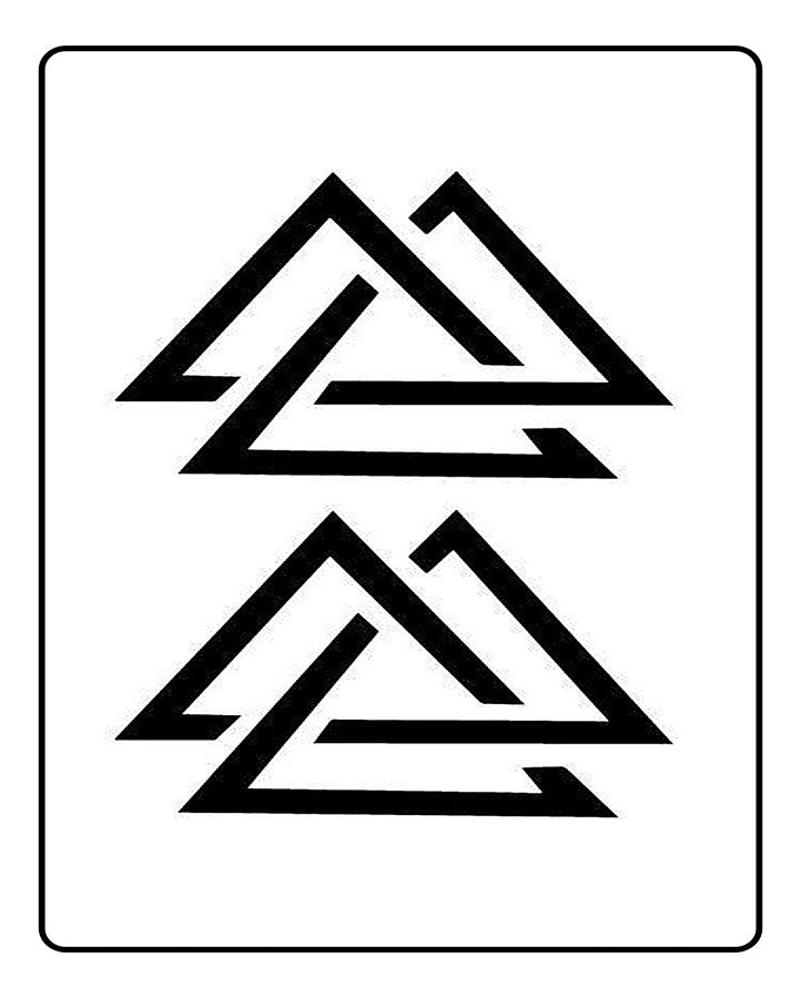 Valknut Semi Permanent Tattoo
