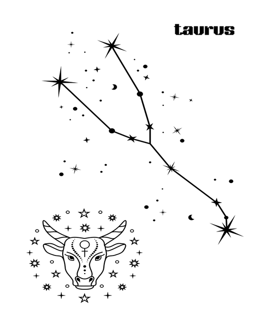 Taurus Zodiac Sign Temporary Tattoo