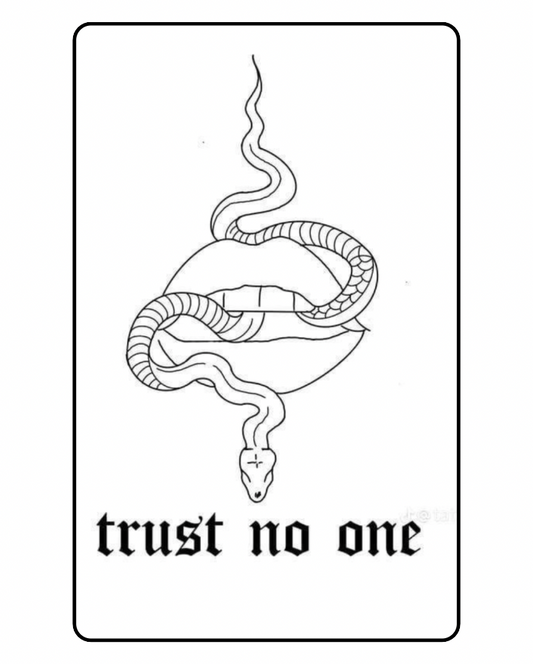 Trust No One Semi Permanent Tattoo
