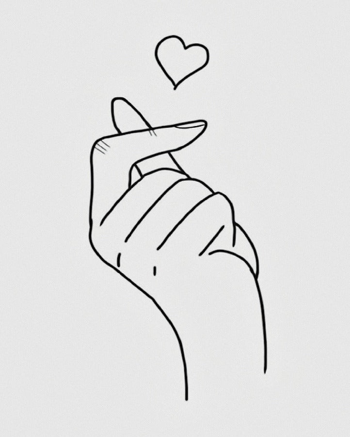 Tumblr Heart Temporary Tattoo
