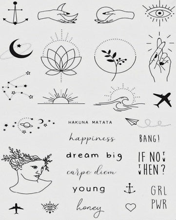 Tattoo Lover's Kit Temporary Tattoo Bundle